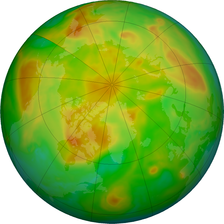 Arctic ozone map for 01 June 2018